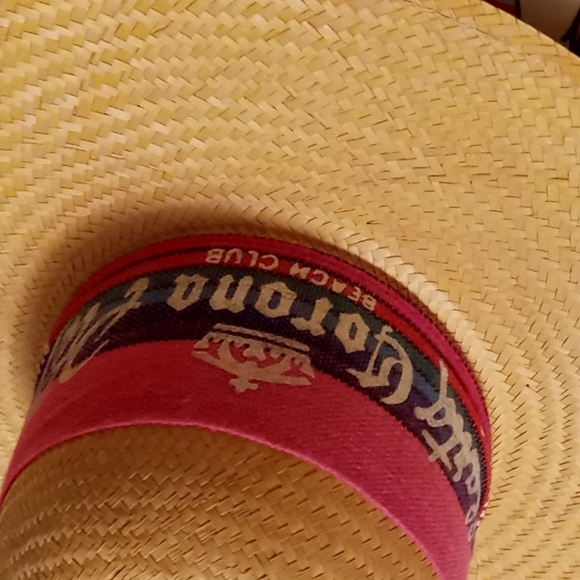 Vintage 90's, Unisex,Straw,Corona Beach Hat with Colorful Headband from Mexico🦋 - Picture 2 of 7